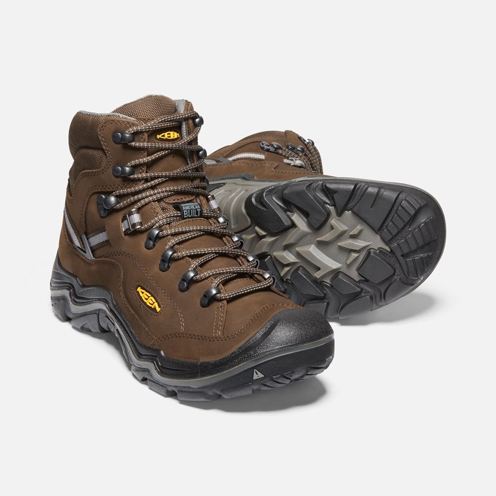 Botas de Seguridad Keen Mexico Marrom - Hombre Durand Ii Mid Wp Wide - YL4053792